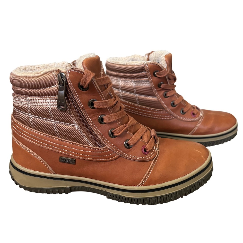 Pajar Canada Tavin 2.0 Waterproof Snow Boots Men's Sz 8-8.5 Brown Leather Winter